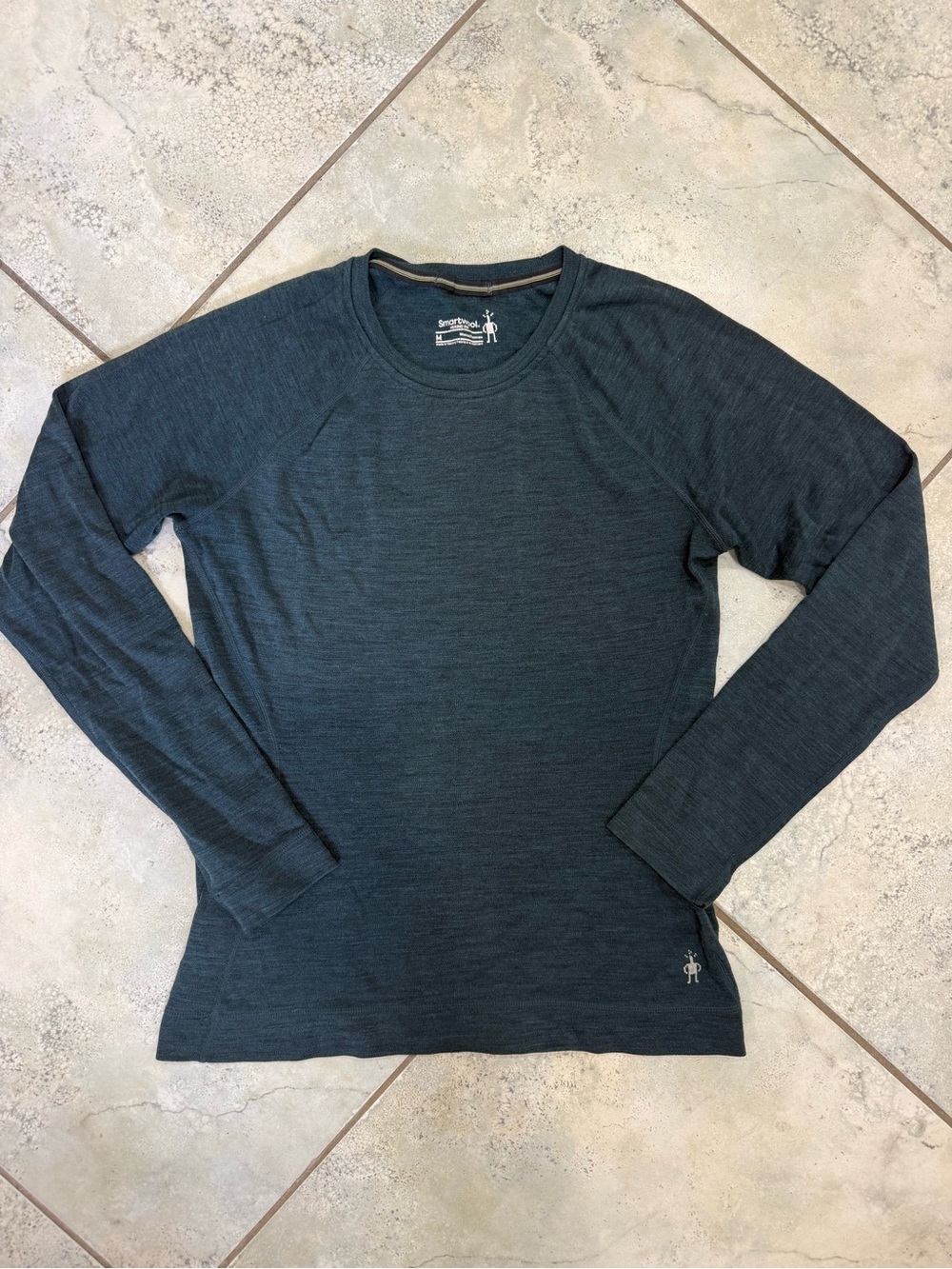Smartwool Women’s Dark Blue Merino Long Sleeve Crew Shirt Medium